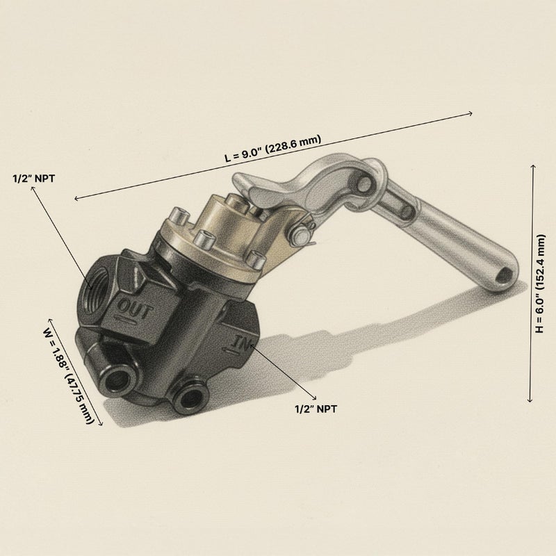 HornBlasters صمام هواء يدوي 1/2" من هورن بلاسترس - Image 2